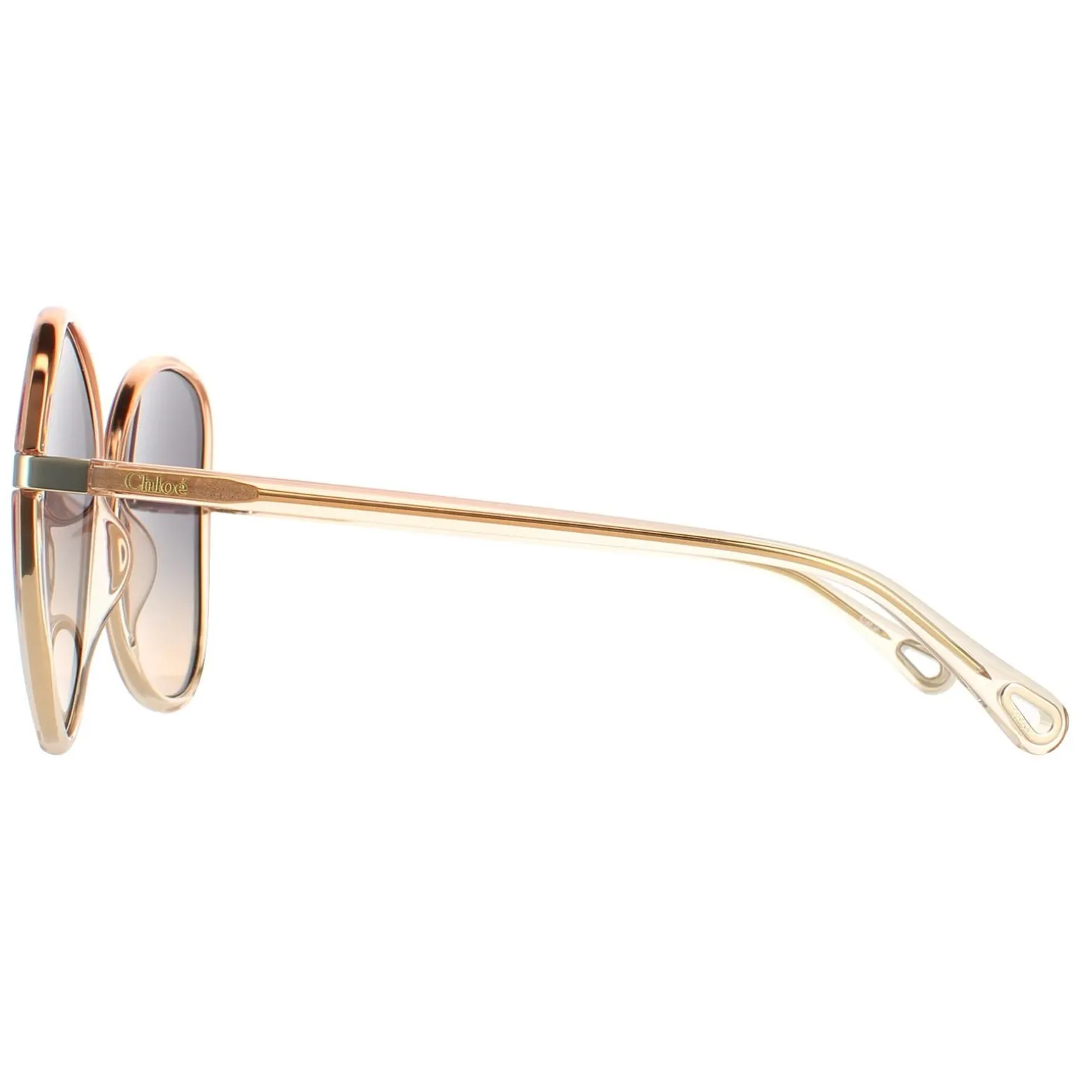 Chloe Sunglasses CH0030S Franky 004 Orange Crystal Blue Gradient