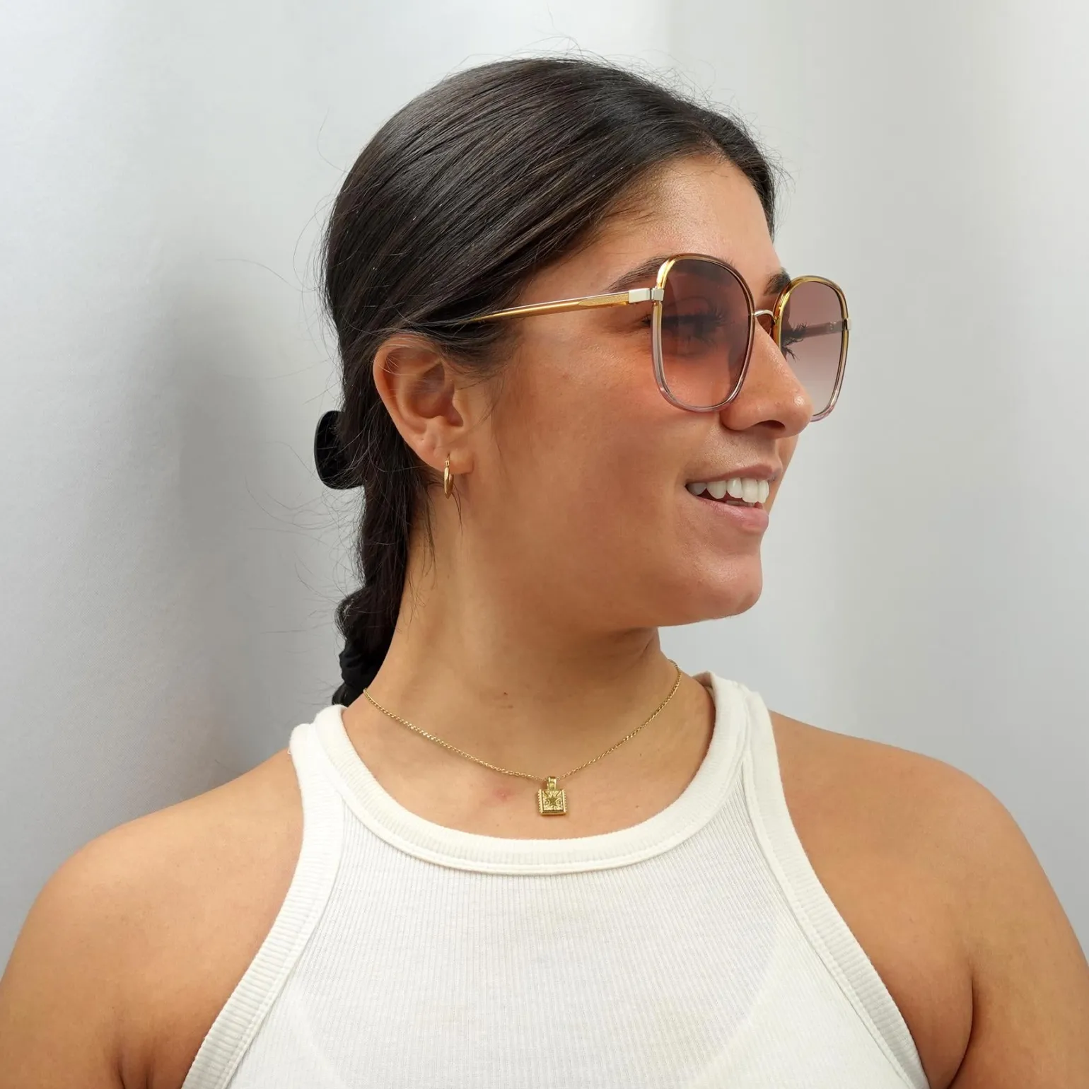 Chloe Sunglasses CH0031S Franky 002 Yellow to Pink Crystal Fade and Go