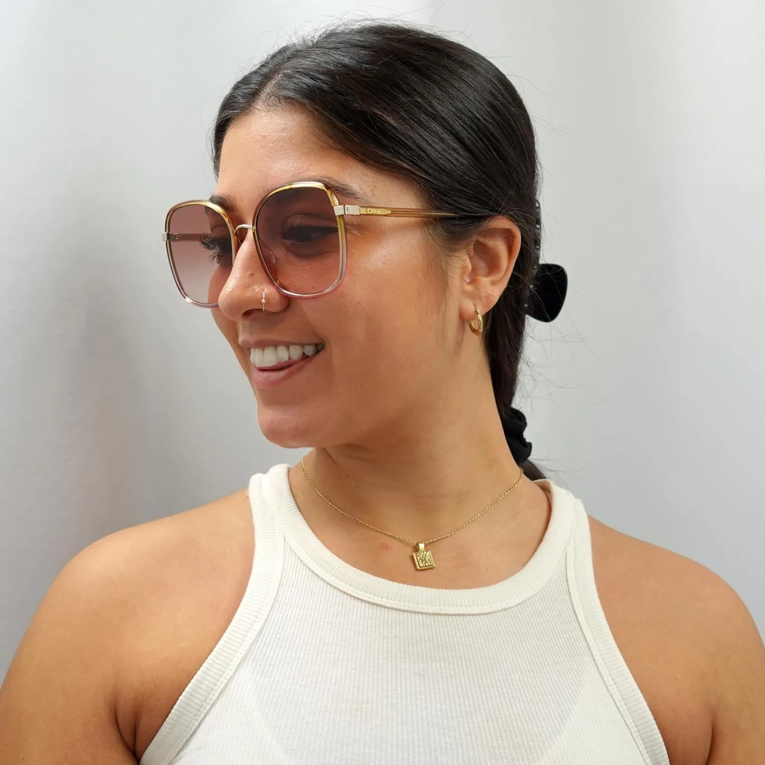 Chloe Sunglasses CH0031S Franky 002 Yellow to Pink Crystal Fade and Go
