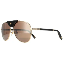 Chopard Sunglasses SCHF22 300Z Shiny Rose Gold Brown Silver Mirror Pol