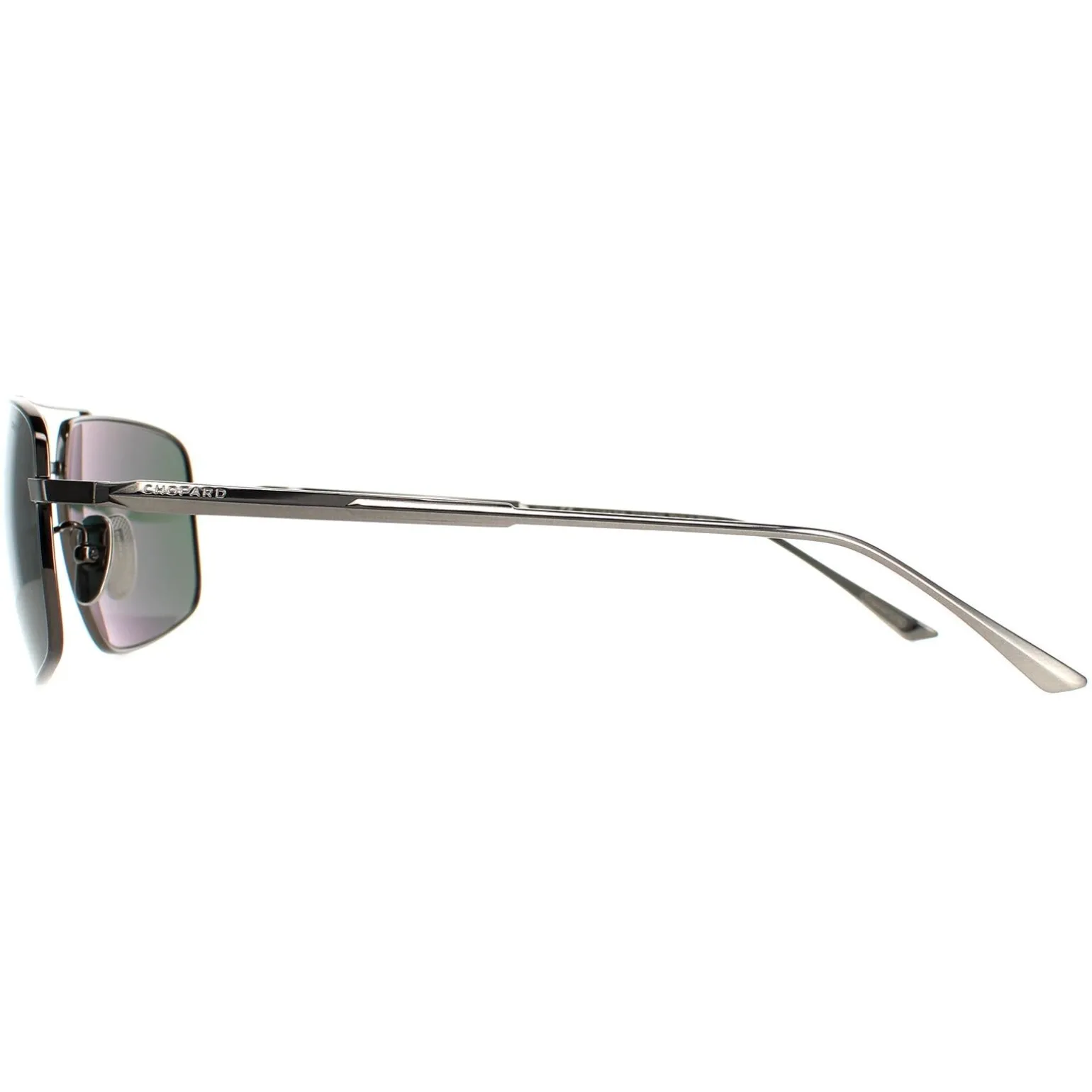 Chopard Sunglasses SCHF21M 568P Total Shiny Gunmetal Grey Green Polari