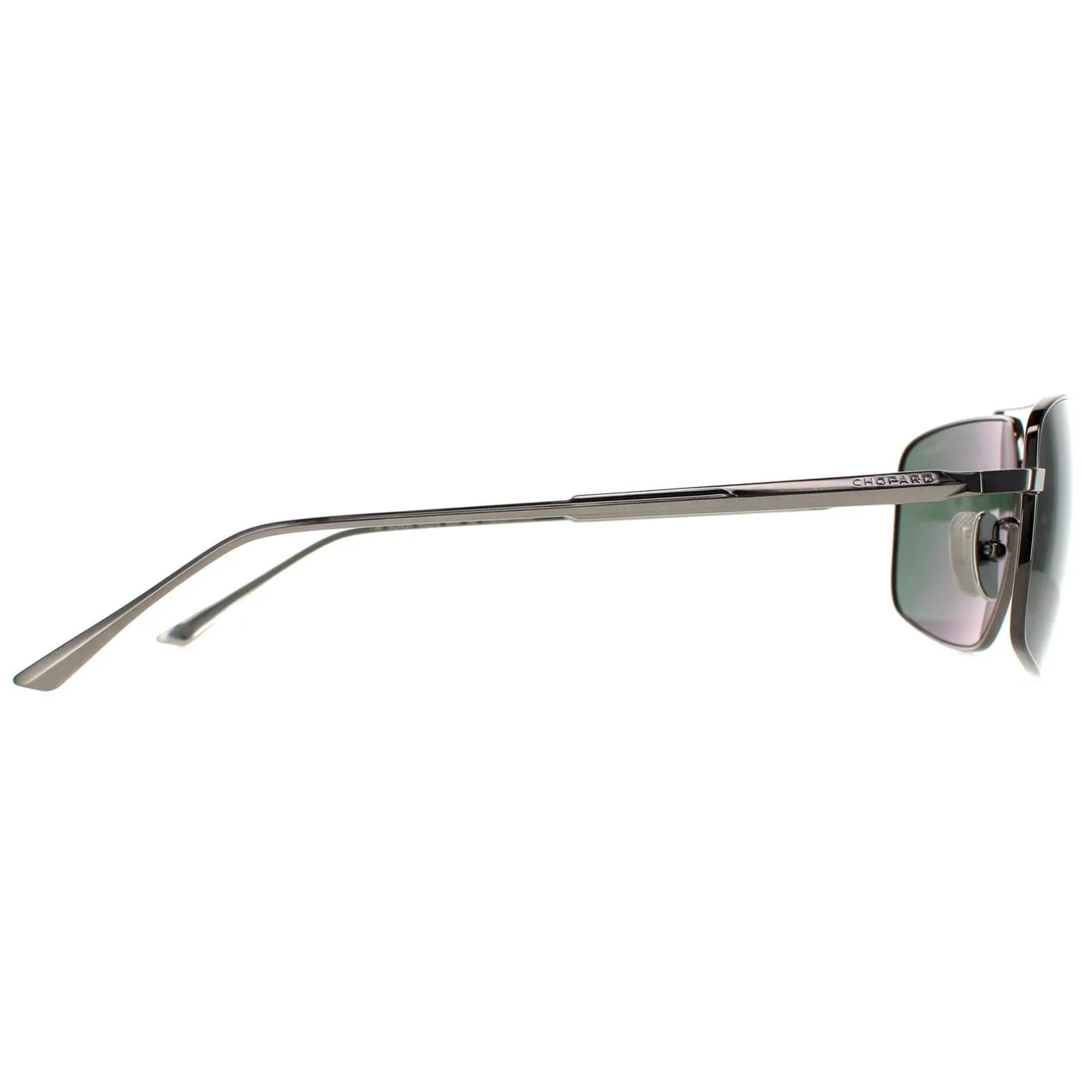 Chopard Sunglasses SCHF21M 568P Total Shiny Gunmetal Grey Green Polari
