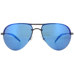 Costa Del Mar Sunglasses Helo HLO-11-OBMP Matte Black Blue Mirror Pola