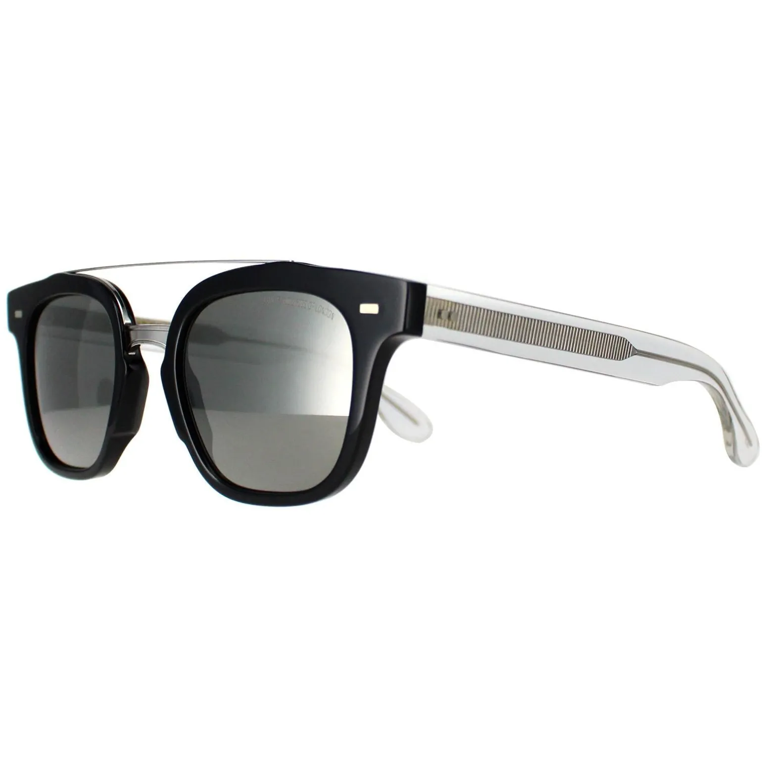 Cutler and Gross Sunglasses 1297 001 Silver Black Crystal Grey