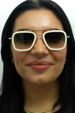 Dita Sunglasses Flight 006 7806 S White Gold Dusty Pink Dark Grey to C