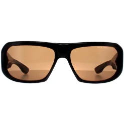 Dita Sunglasses Superflight DTS133-61-01 Black Yellow Gold Dark Brown