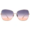 Dita Sunglasses Zazoe DTS145-A-02 Rose Gold Dark Grey to Peach Gradien