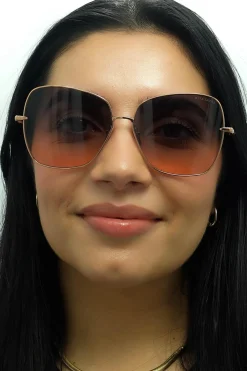 Dita Sunglasses Zazoe DTS145-A-02 Rose Gold Dark Grey to Peach Gradien