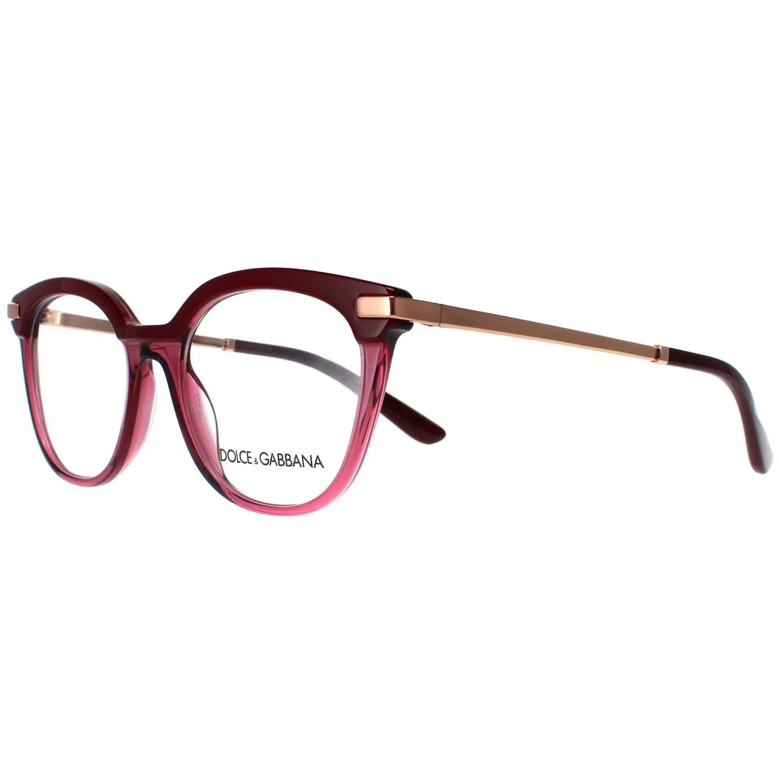 Dolce & Gabbana Glasses Frames DG3346 3247 Bordeaux Transparent Bordea