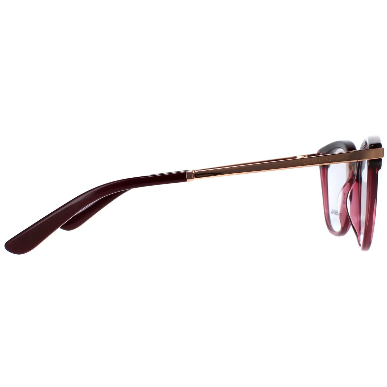 Dolce & Gabbana Glasses Frames DG3346 3247 Bordeaux Transparent Bordea