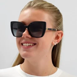 Dolce & Gabbana Sunglasses DG6138 32468G Black On Transparent Grey Dar