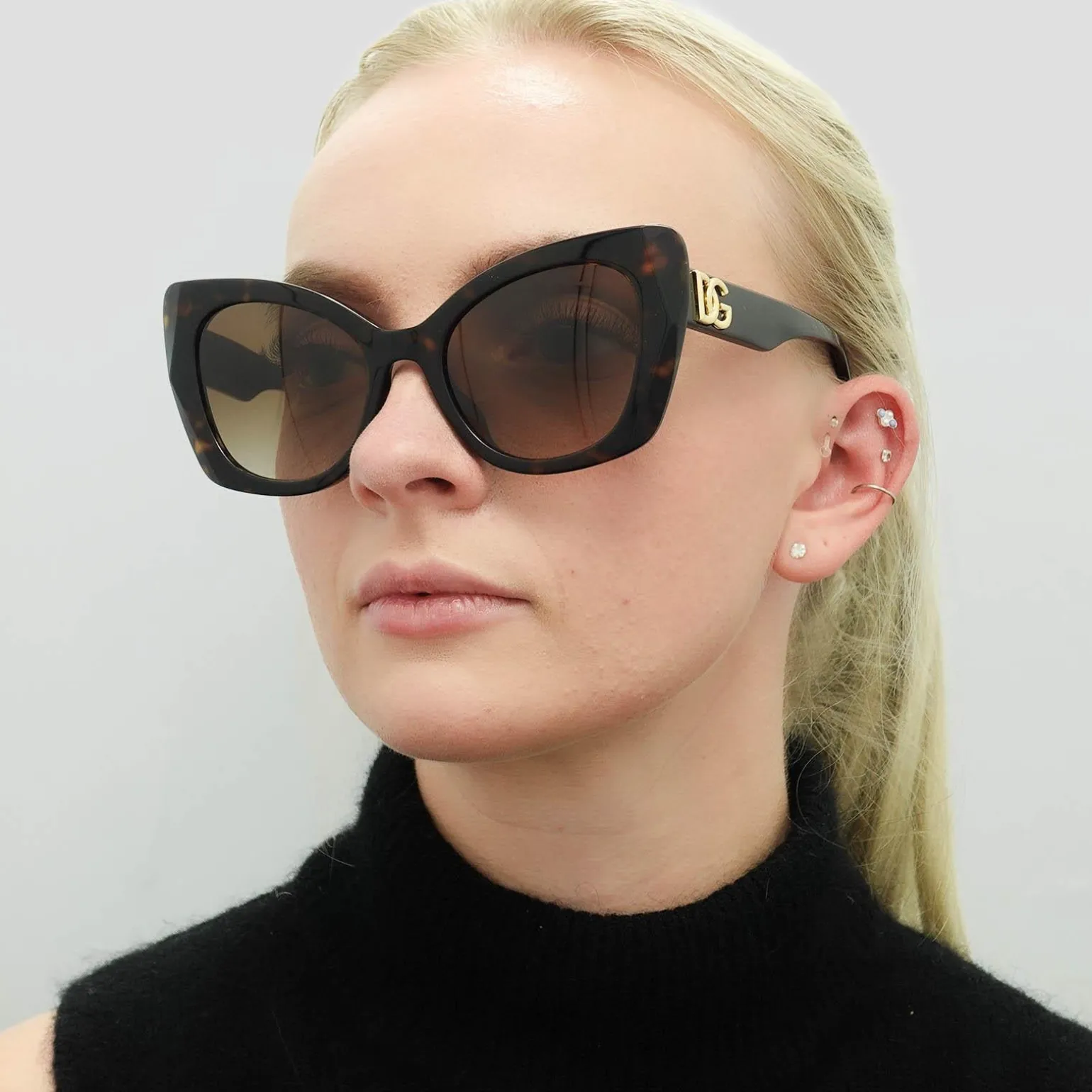 Dolce & Gabbana Sunglasses DG4405F 502/13 Dark Havana Brown Gradient