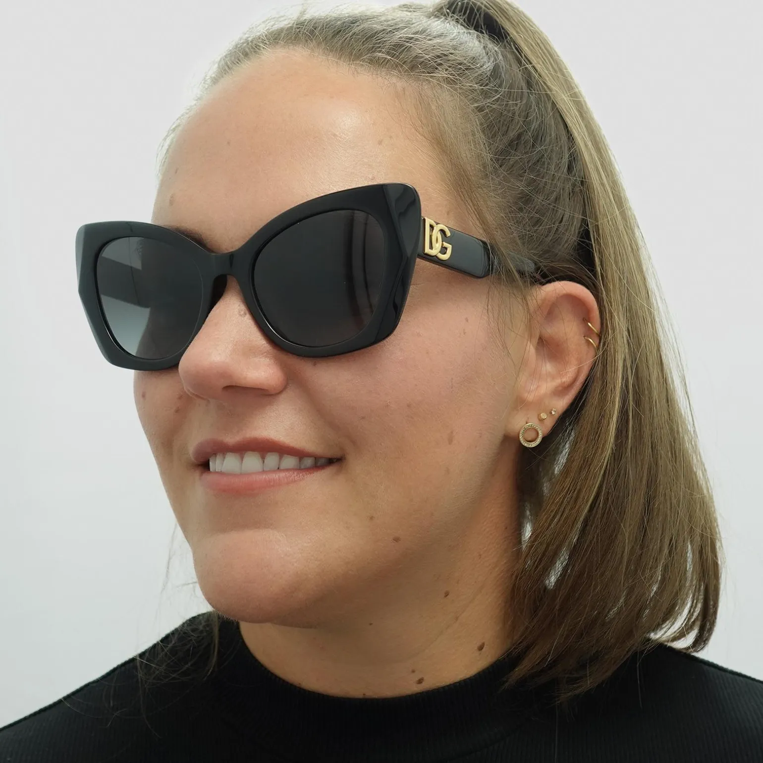 Dolce & Gabbana Sunglasses DG4405 501/8G Black Grey Gradient