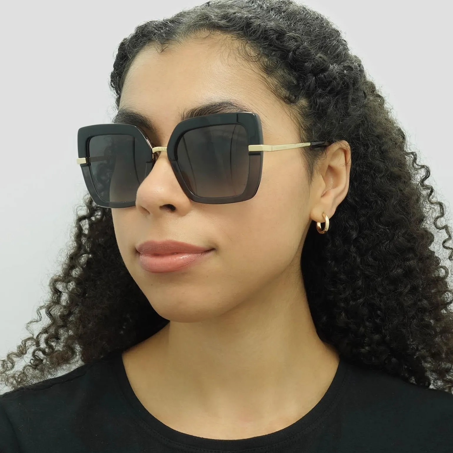 Dolce & Gabbana Sunglasses DG4373 32468G Top Black on Transparent Blac