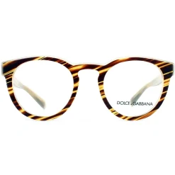 Dolce and Gabbana Glasses Frames 3251 3052 Striped Honey Men 49mm