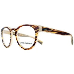 Dolce and Gabbana Glasses Frames 3251 3052 Striped Honey Men 49mm