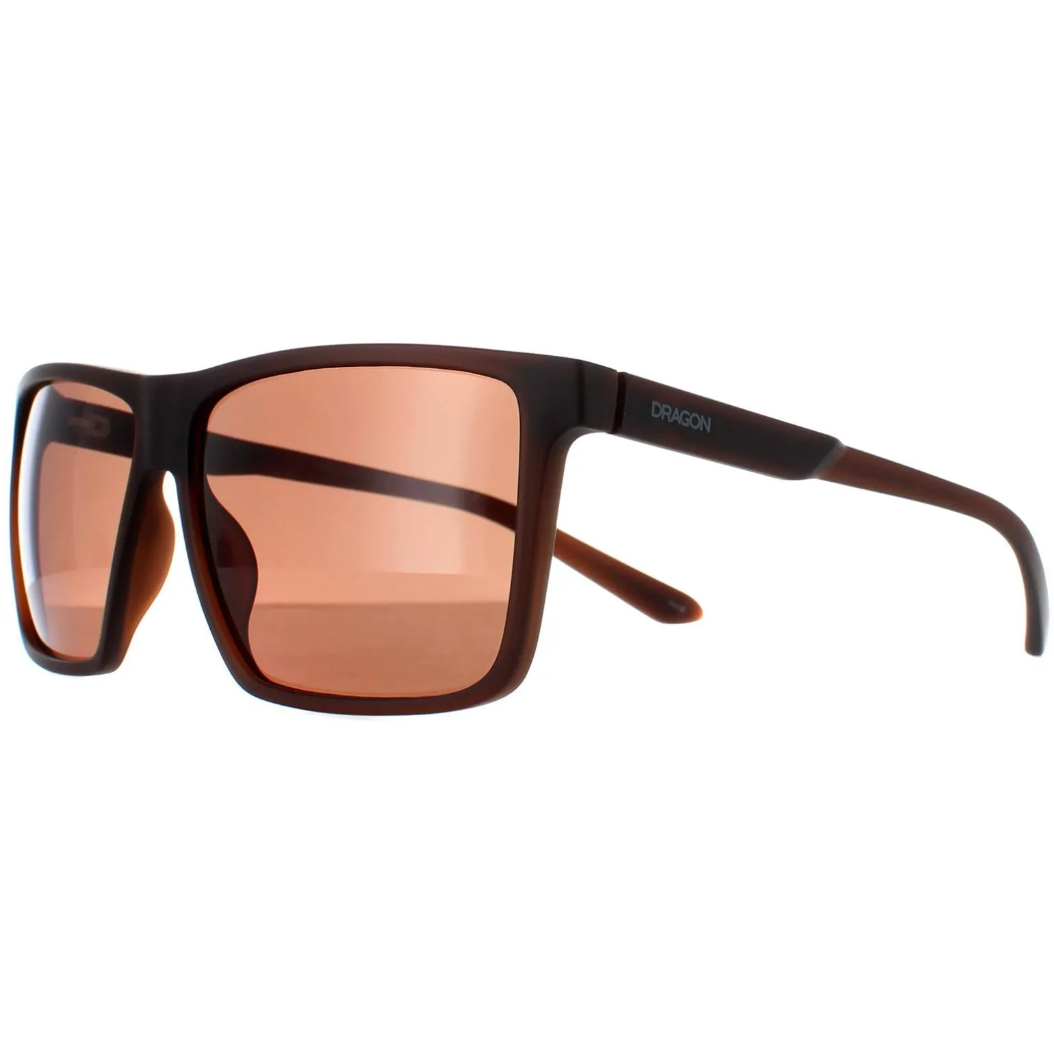 Dragon Sunglasses Sparrow 47613-208 Matte Brown Lumalens Brown