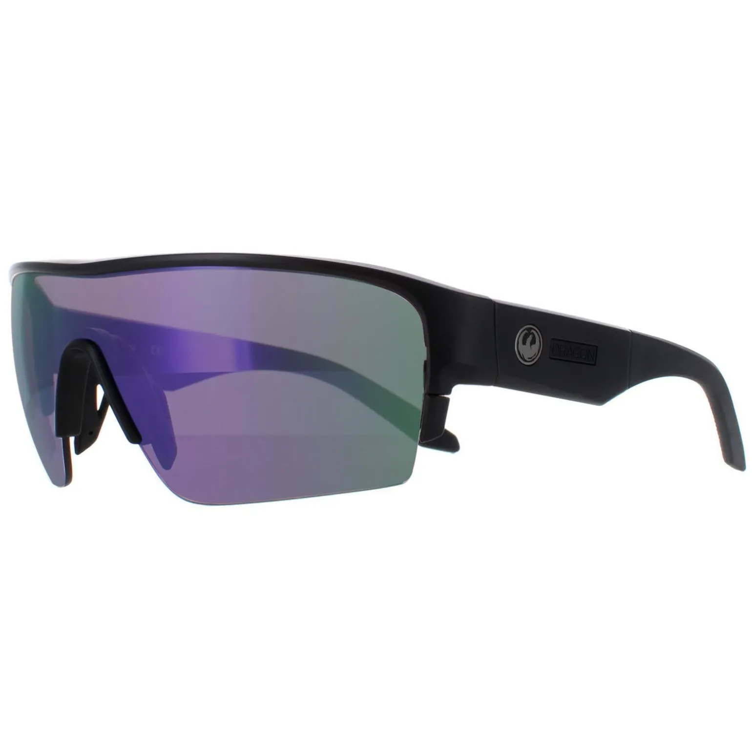 Dragon Sunglasses Tracer X 41091-017 Matte Black Lumalens Purple & Spa