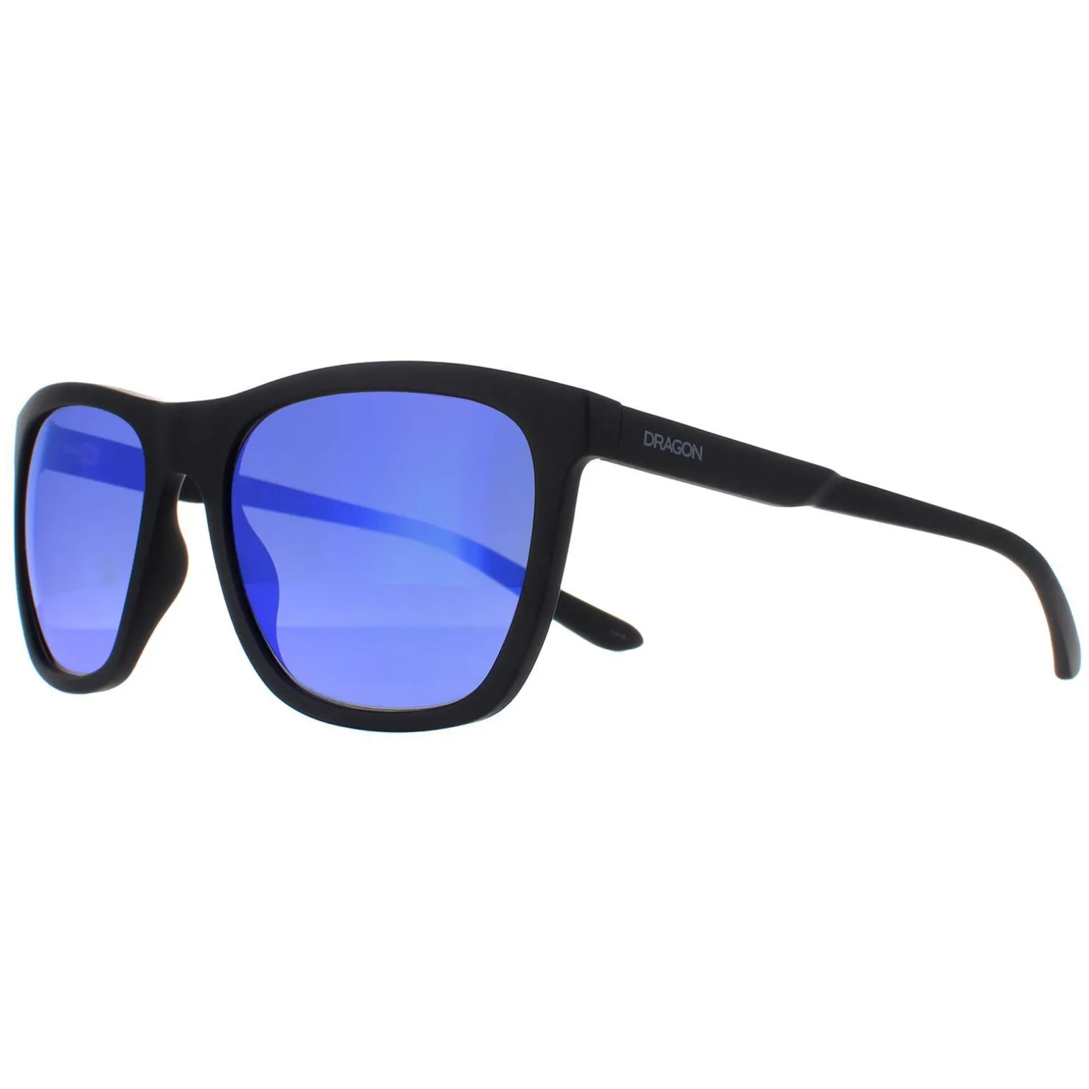Dragon Sunglasses Wilder 46689-003 Matte Black Lumalens Blue Ionized