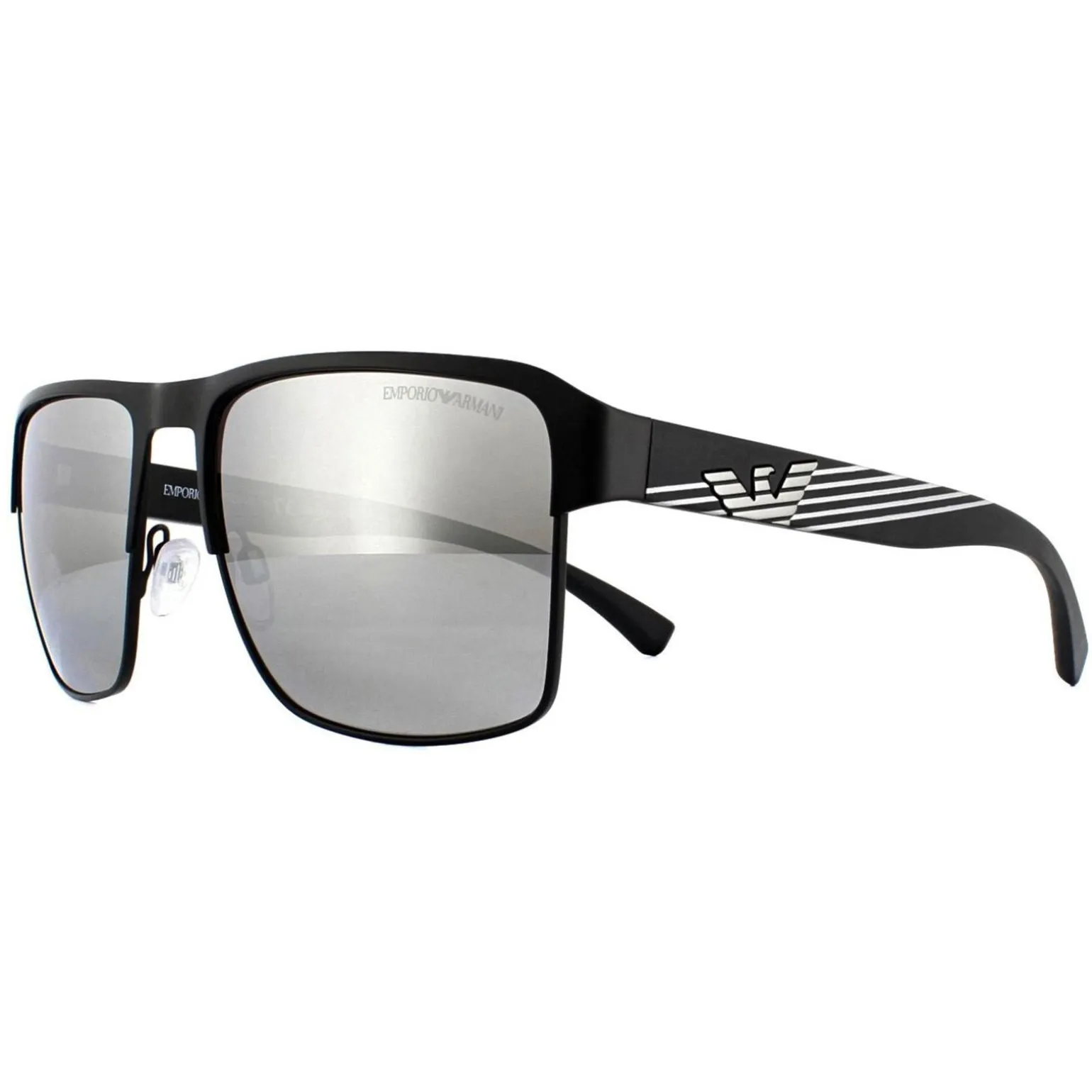Emporio Armani Sunglasses EA2066 3001Z3 Matte Black Grey Mirror Silver
