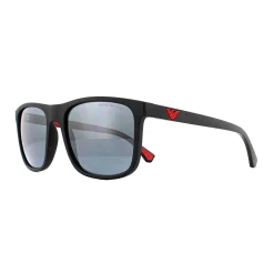 Emporio Armani Sunglasses 4129 50016G Matte Black Light Grey Mirror Bl