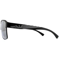 Emporio Armani Sunglasses EA2066 3001Z3 Matte Black Grey Mirror Silver