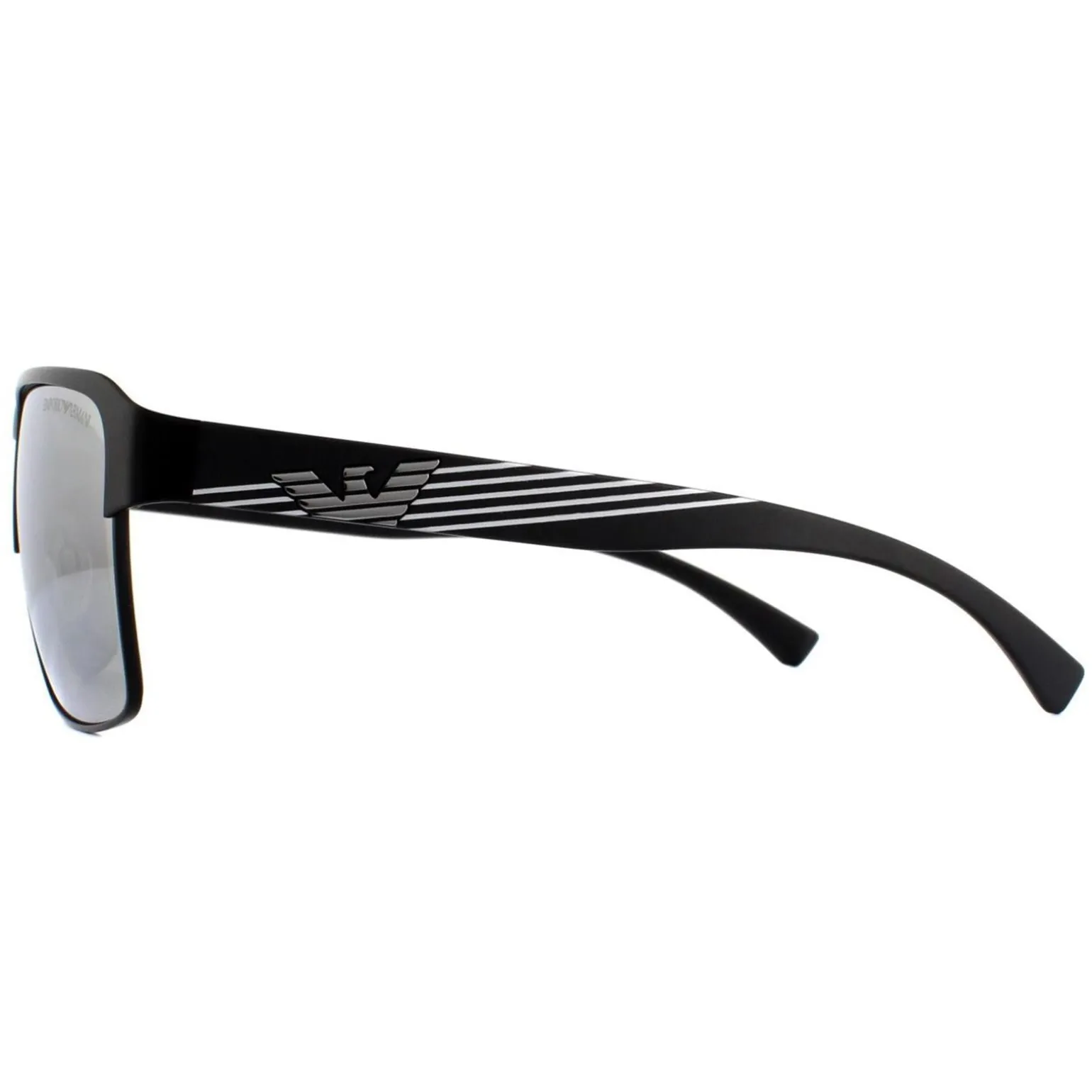 Emporio Armani Sunglasses EA2066 3001Z3 Matte Black Grey Mirror Silver