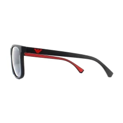 Emporio Armani Sunglasses 4129 50016G Matte Black Light Grey Mirror Bl