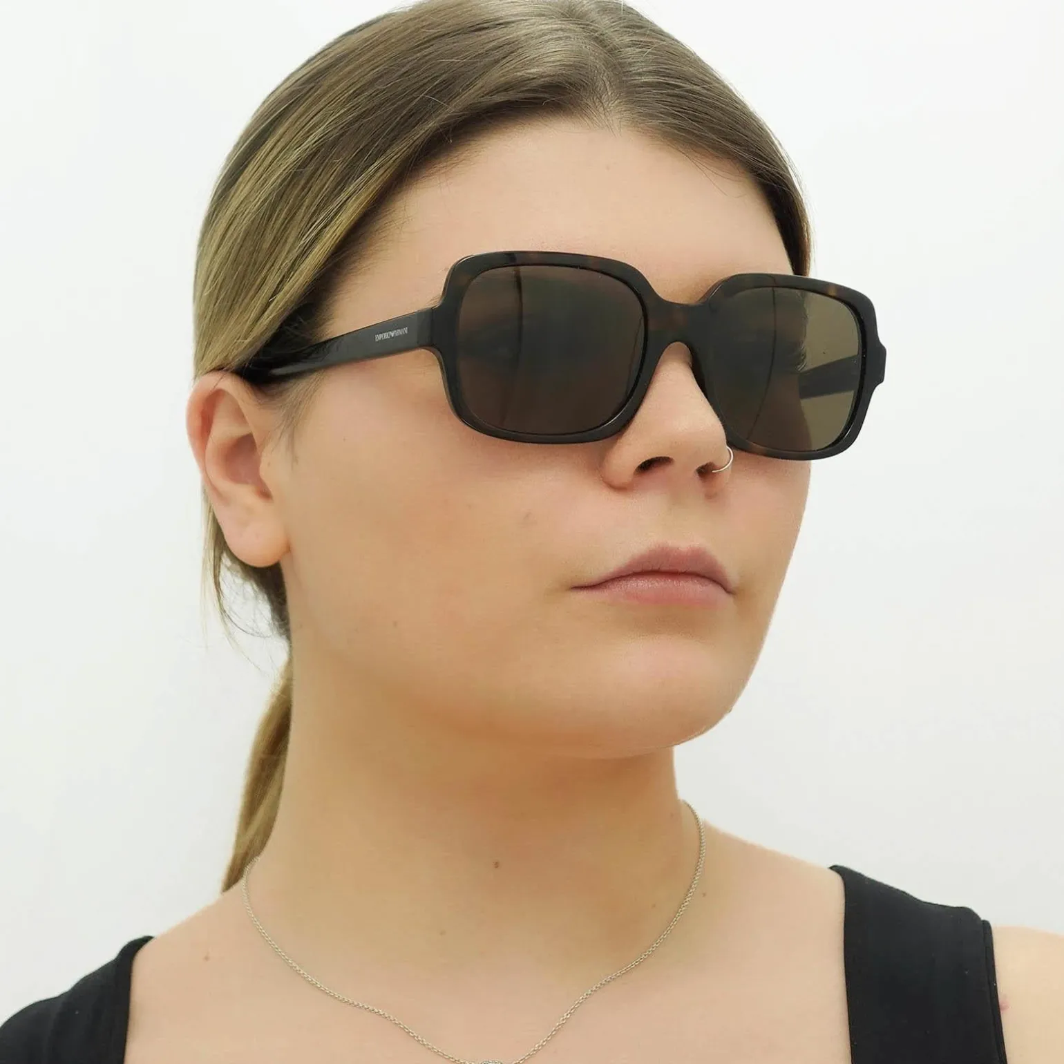 Emporio Armani Sunglasses EA4195 502673 Shiny Havana Dark Brown