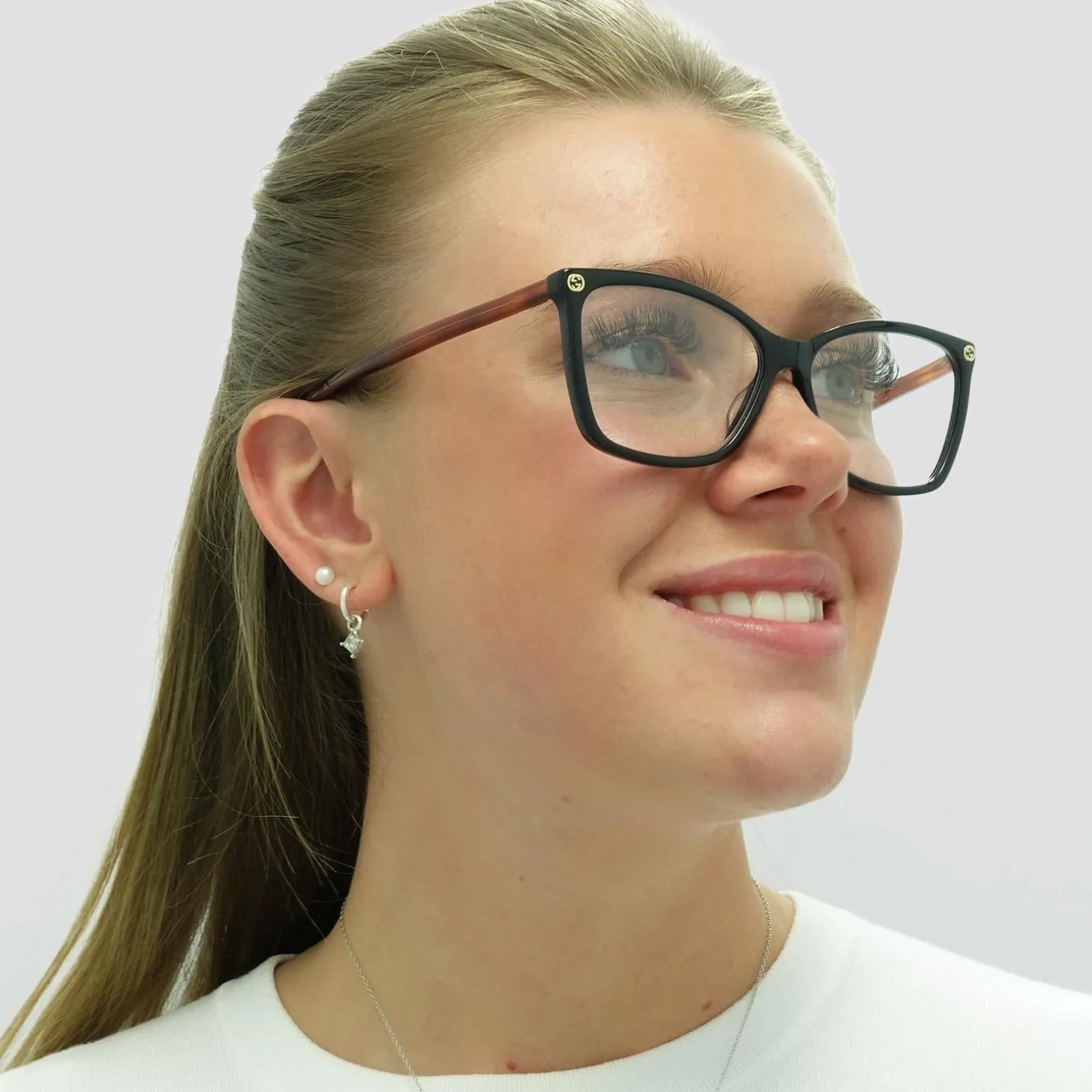 Gucci Glasses Frames GG0025O 003 Black Havana Women