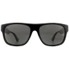 Gucci Sunglasses GG0341S 002 Black with Green and Red Stripe Grey Pola