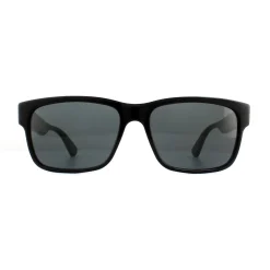 Gucci Sunglasses GG0340S 006 Black Green Red Grey