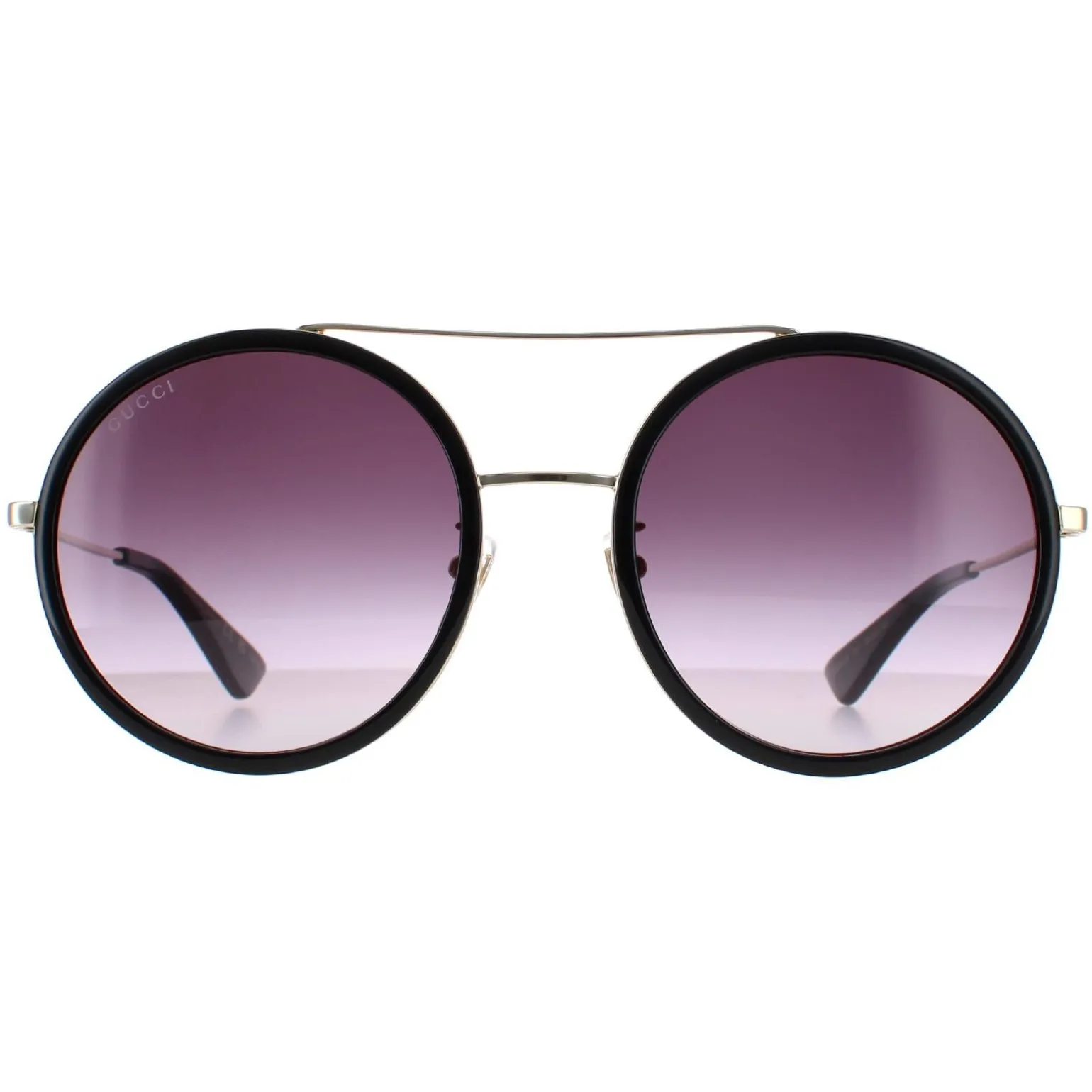 Gucci Sunglasses GG0061S 001 Black Gold Grey Gradient