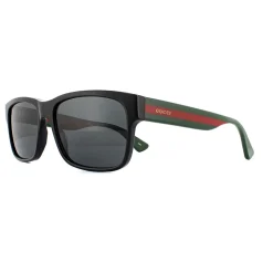 Gucci Sunglasses GG0340S 006 Black Green Red Grey