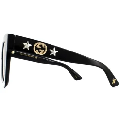 Gucci Sunglasses GG0208S 001 Black Grey Gradient
