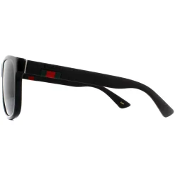 Gucci Sunglasses GG0010S 001 Black Rubber Grey
