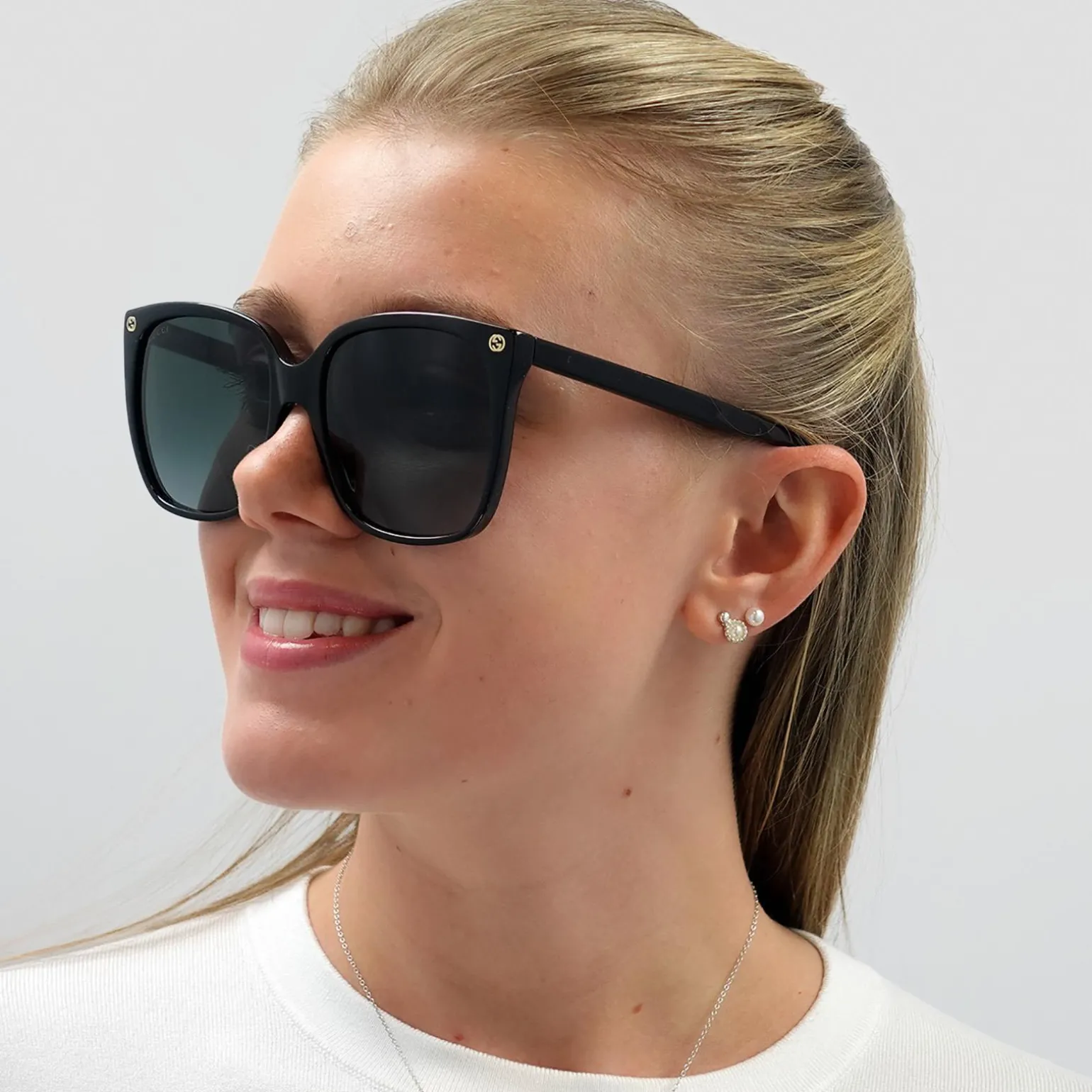 Gucci Sunglasses GG0022S 001 Black Grey Gradient