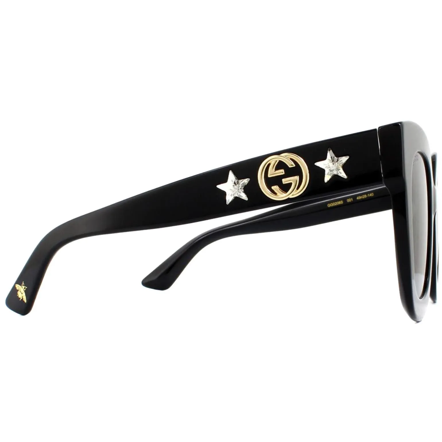 Gucci Sunglasses GG0208S 001 Black Grey Gradient