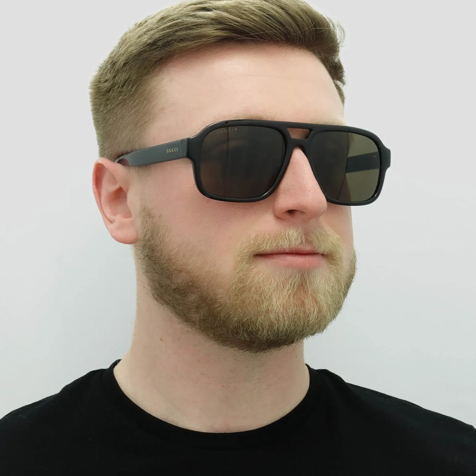 Gucci Sunglasses GG1342S 002 Black Brown Polarised