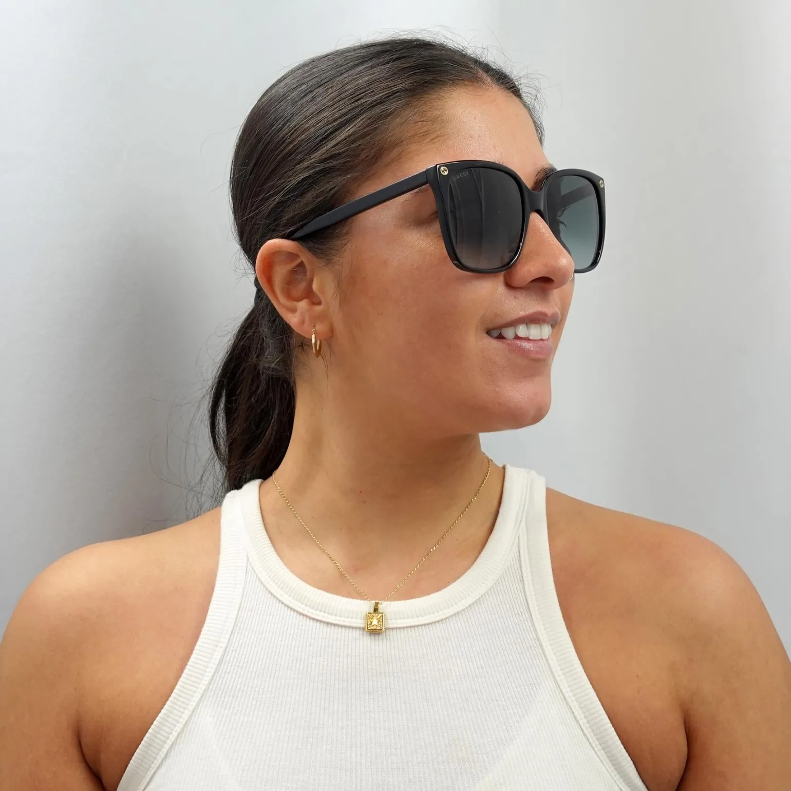 Gucci Sunglasses GG0022S 001 Black Grey Gradient