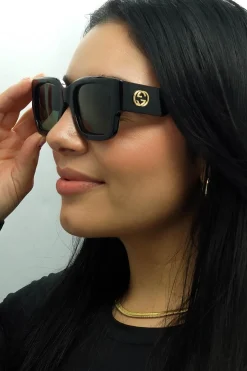 Gucci Sunglasses GG1663S 001 Black with Havana Grey