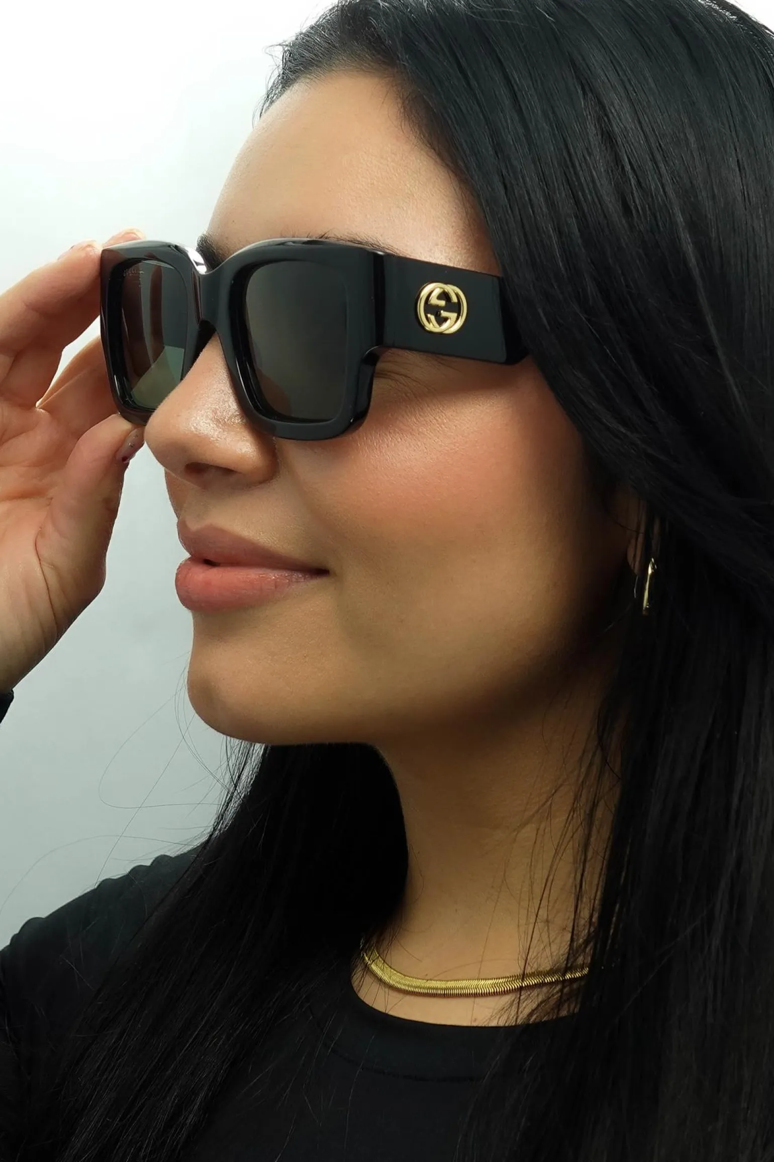 Gucci Sunglasses GG1663S 001 Black with Havana Grey