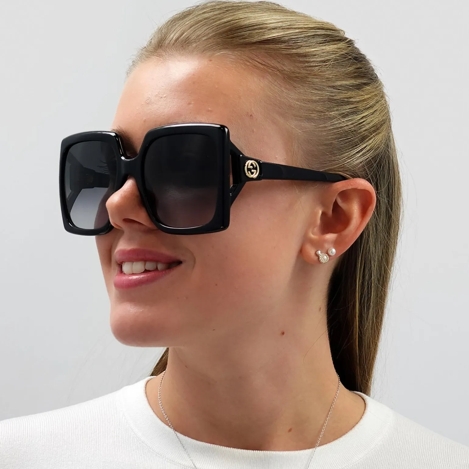Gucci Sunglasses GG0876S 001 Black Grey Gradient