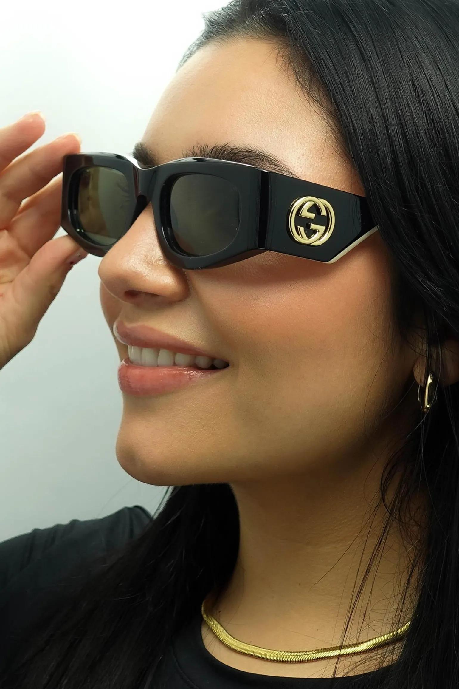 Gucci Sunglasses GG1664S 001 Black with Ivory Grey