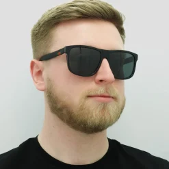 Gucci Sunglasses GG0010S 001 Black Rubber Grey