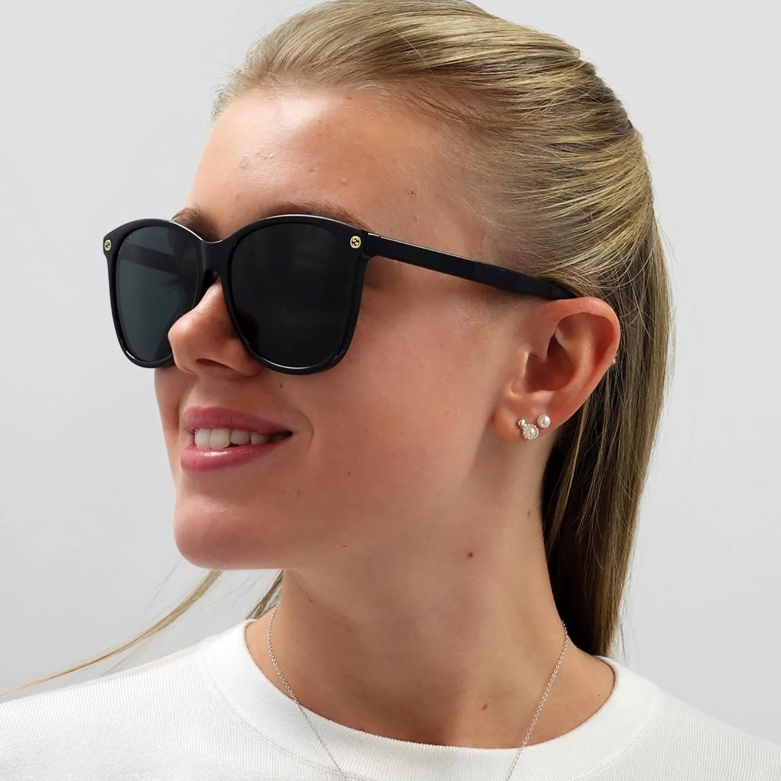 Gucci Sunglasses GG0024S 001 Black Grey