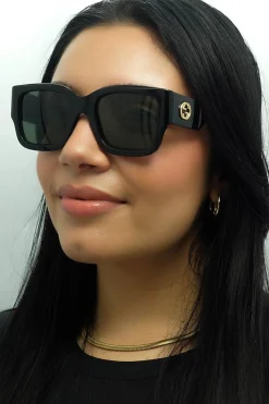 Gucci Sunglasses GG1663S 001 Black with Havana Grey