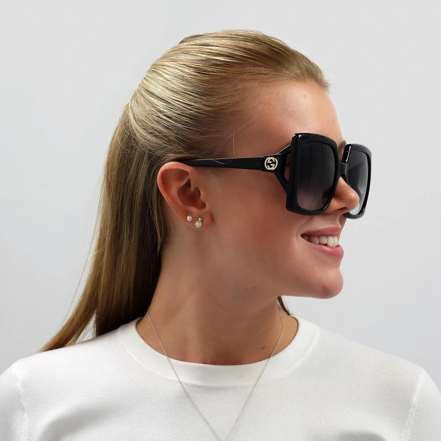 Gucci Sunglasses GG0876S 001 Black Grey Gradient
