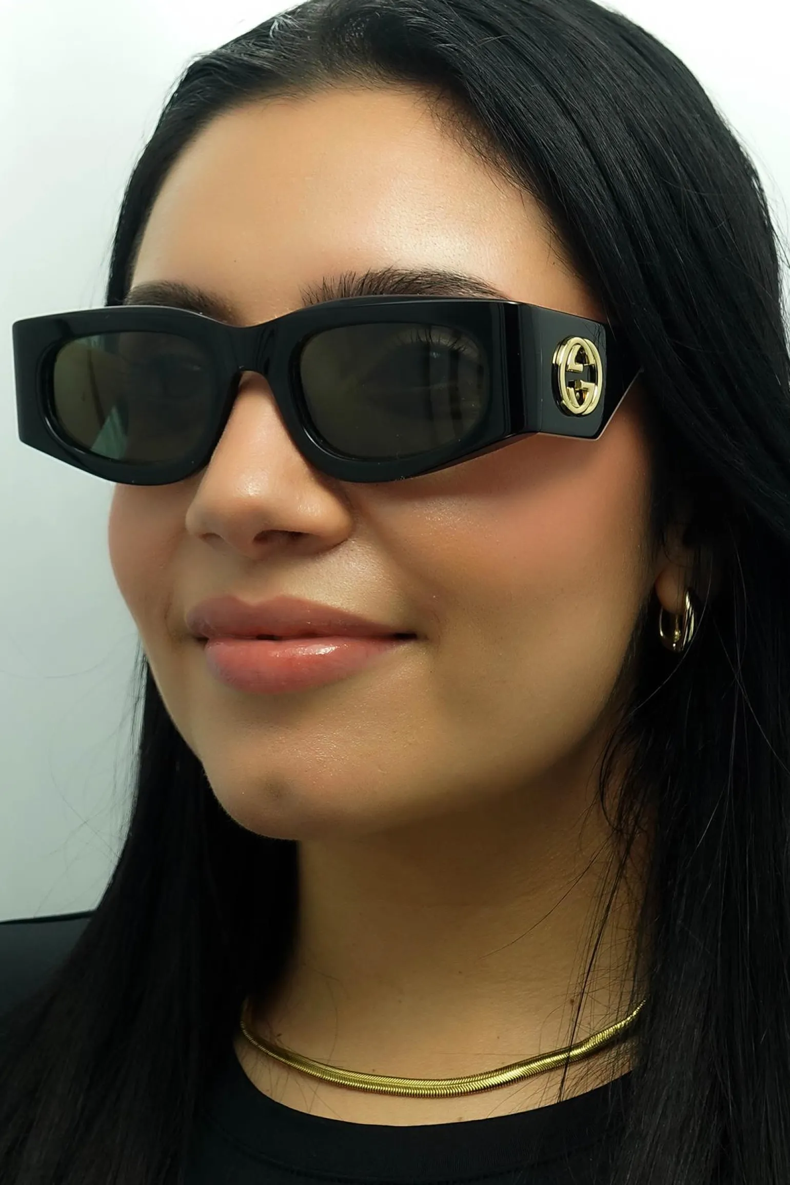 Gucci Sunglasses GG1664S 001 Black with Ivory Grey