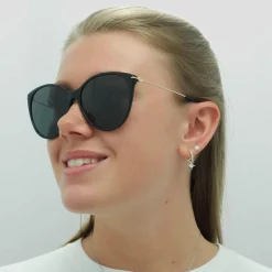 Gucci Sunglasses GG1268S 001 Black Gold Grey